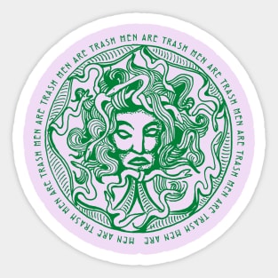 Medusa Says: Men Are Tra$h Sticker